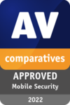 Logo - AV Comparatives Approved Mobile 2022
