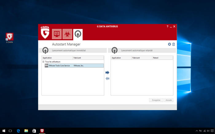 G DATA Antivirus: Autostart Manager