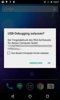 USB-Debugging Screenshot USB-Debugging Screenshot