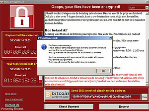 Some victims are seeing this message which supposedly comes from the attackers. 