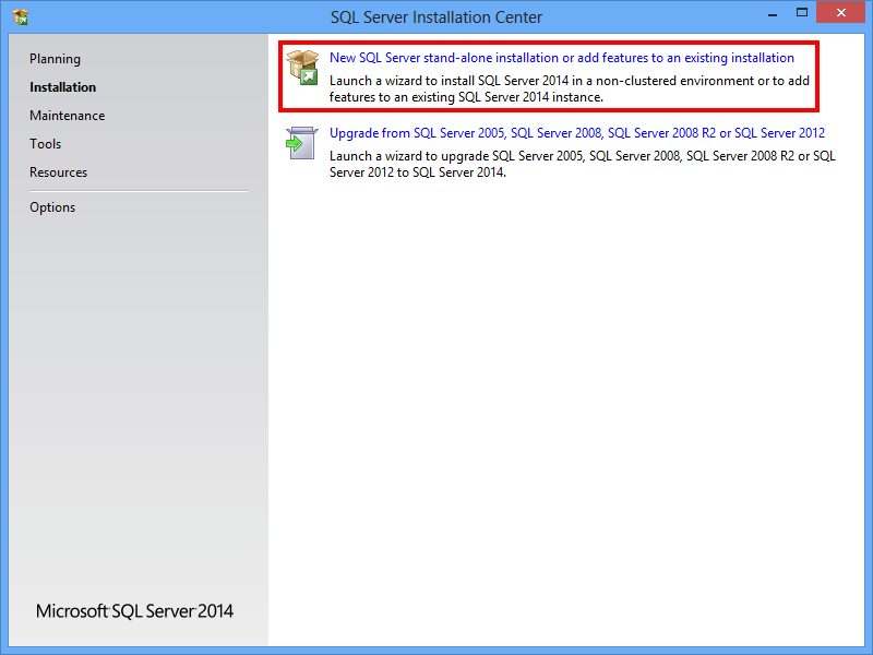 how to install sql server 2014